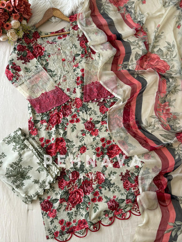 New Floral Ready Wear Suit