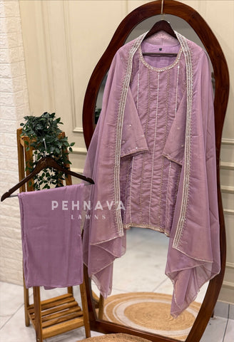 Tissue Handworked Stitched Suit-322