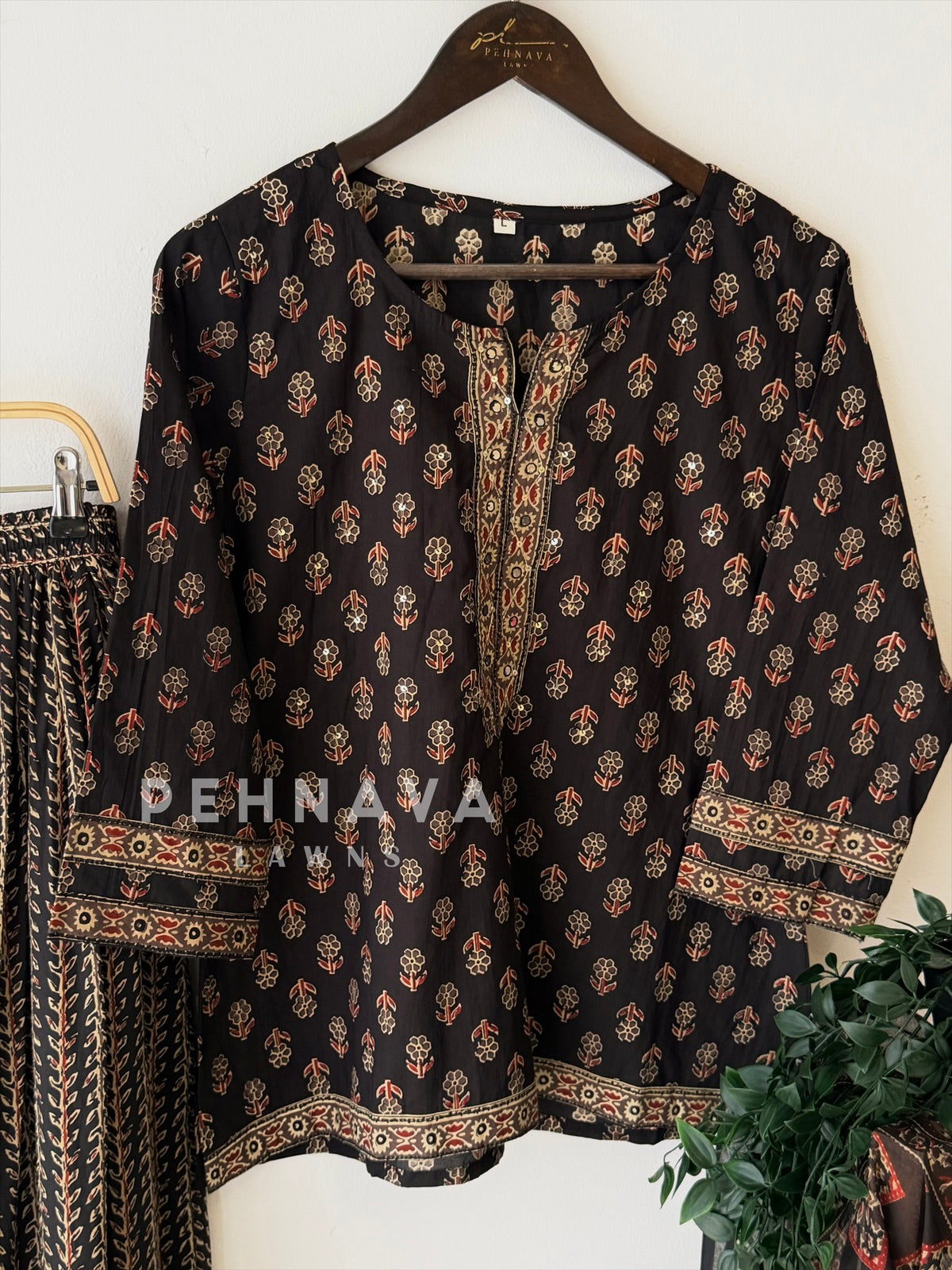 Floral Block Print Skirt Set-1035