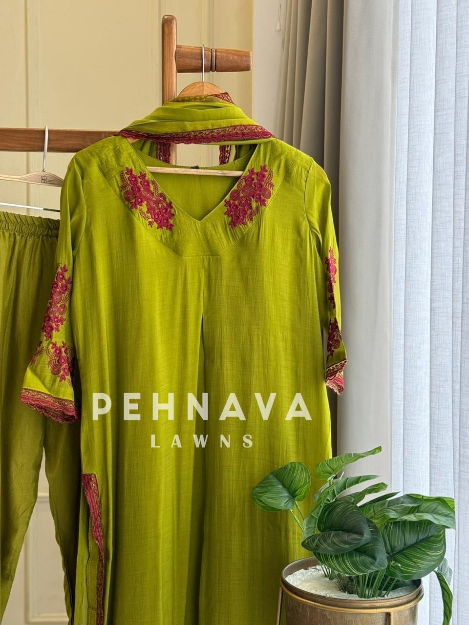 Premium Chanderi Three Piece Set