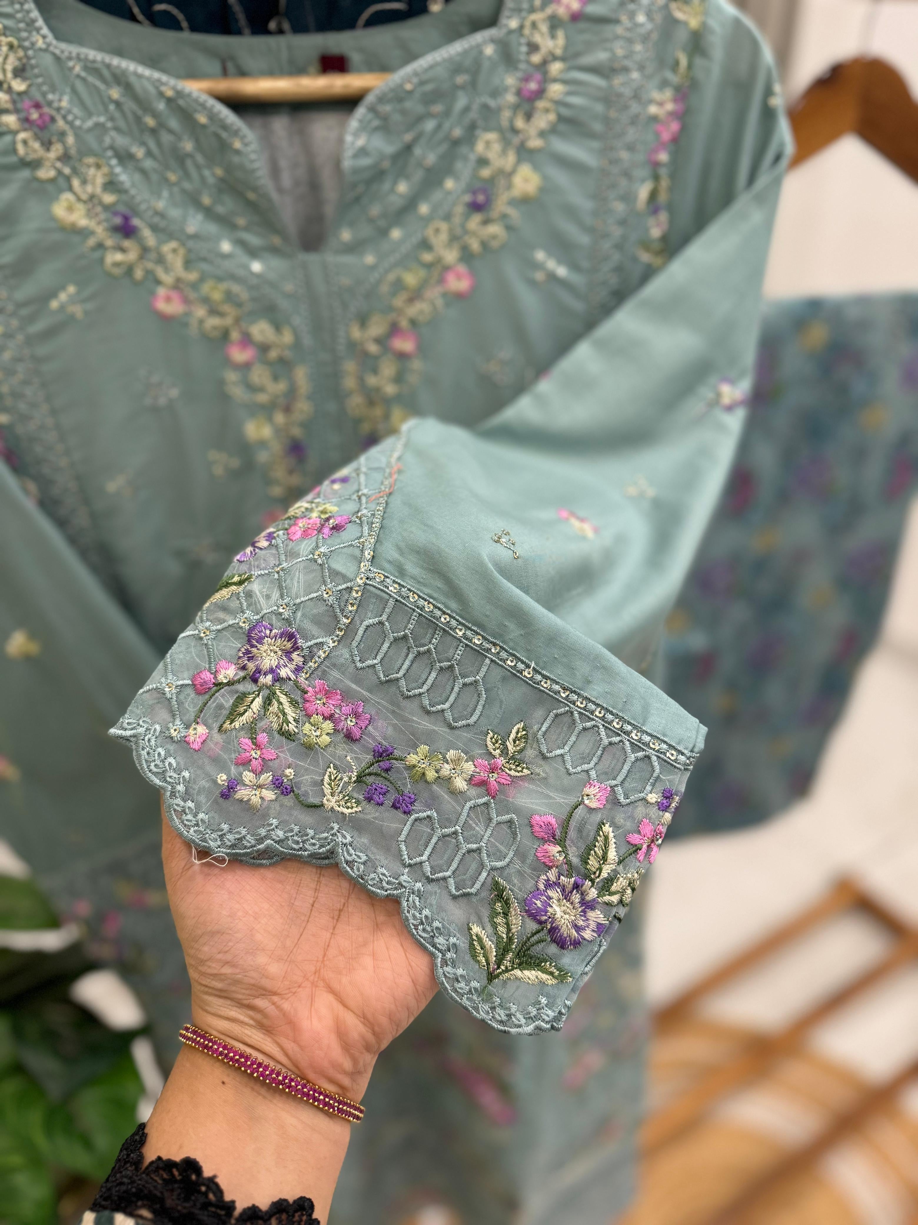 Premium Floral Embroidery lawn suit