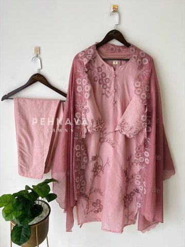 Floral Vine Embroidered Ensemble-6236