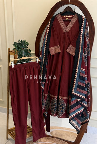 Printed Border Anarkali Set 9441-44