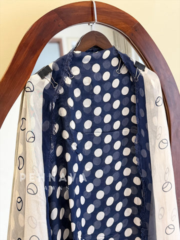 Polka Dot Unstitched Suit-3584