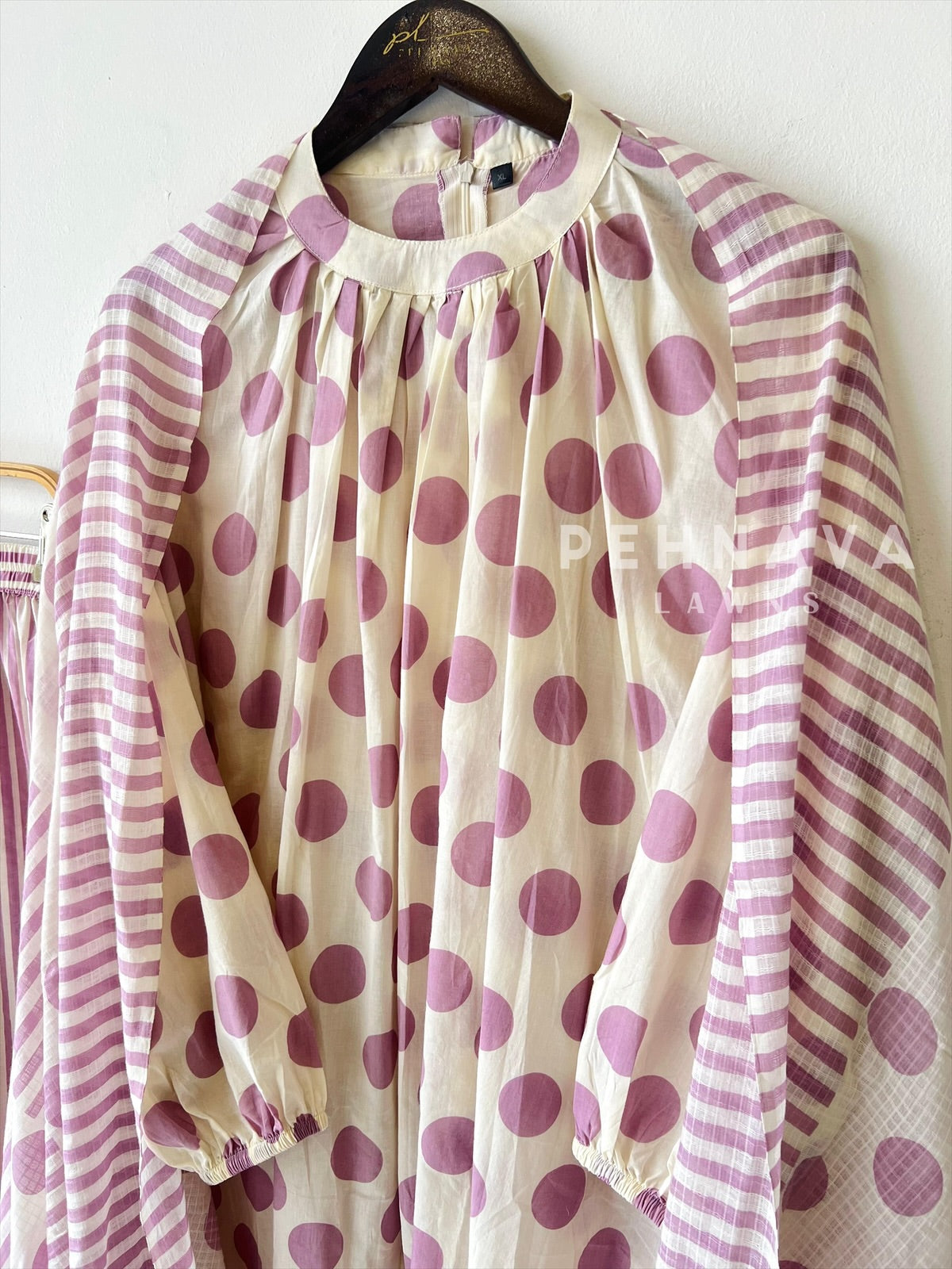 Cotton Parallel & Polka Suit Set