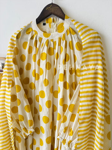 Cotton Parallel & Polka Suit Set
