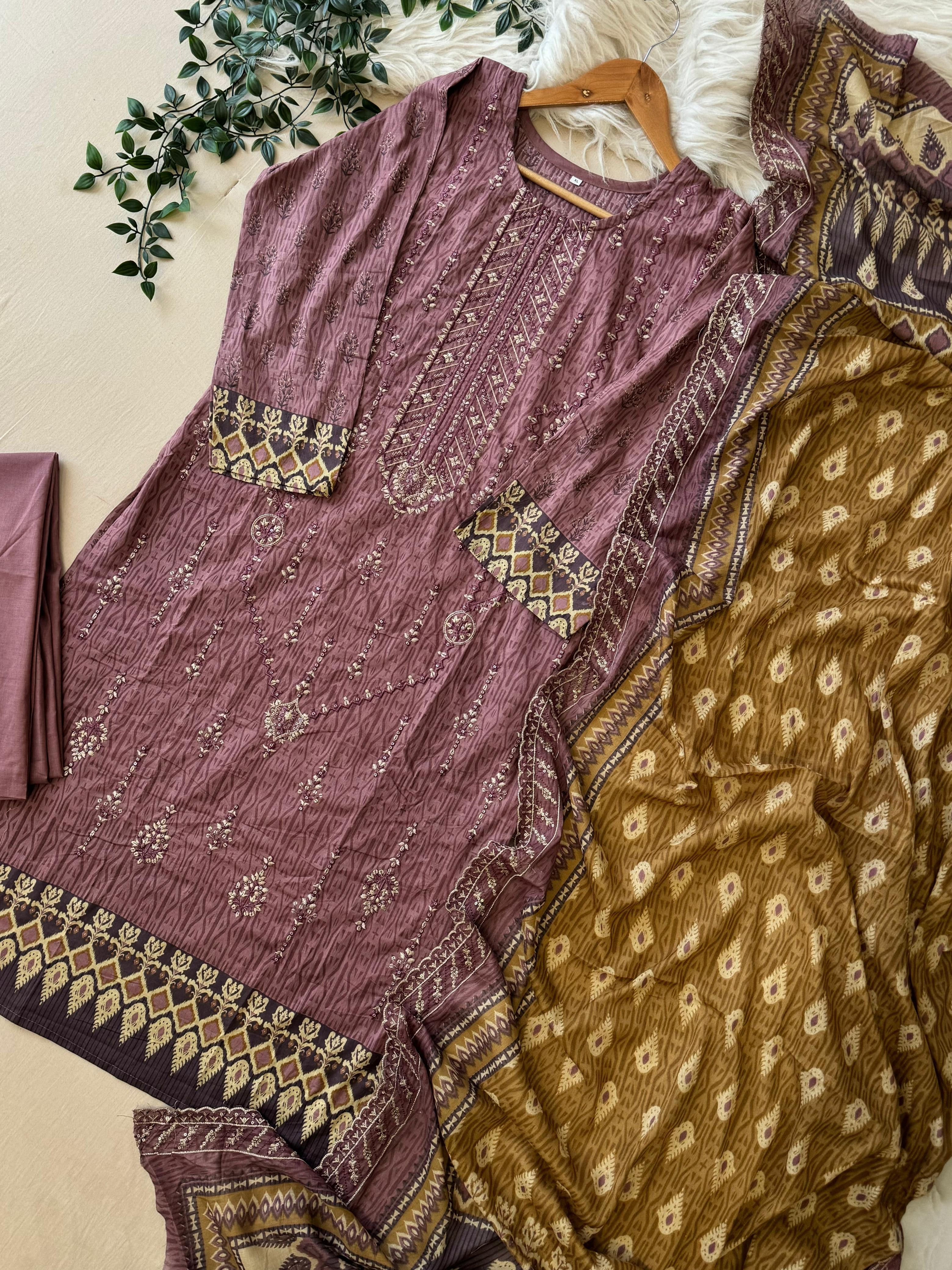 Cotton Embroidered Suit Ft.Cotton Duppatta-3604