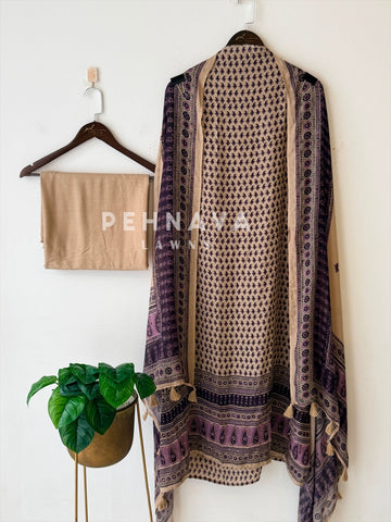 Ajrak Printed Unstitched Suit
