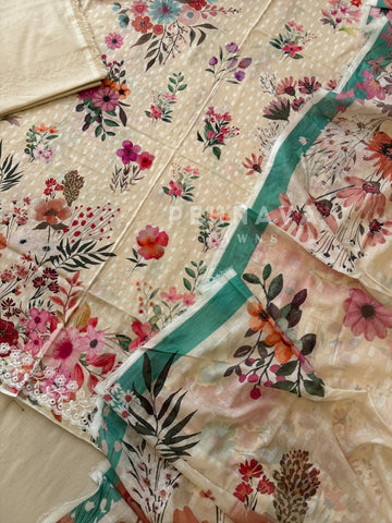 Premium Khaadi Embroideres Lawn Suit-KS07 - Pehnava Lawns