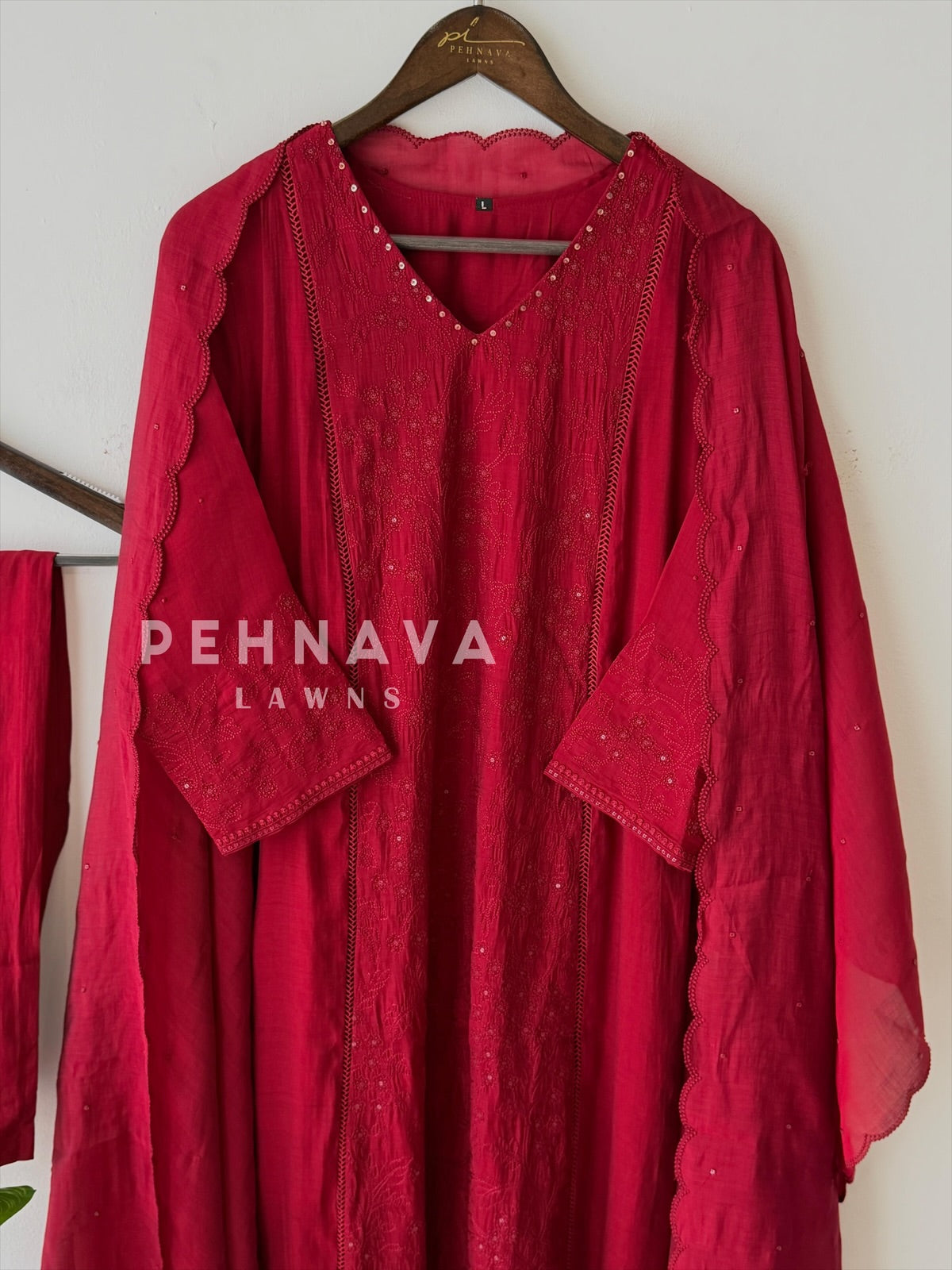 Front Panel Embroidered Suit - Pehnava Lawns