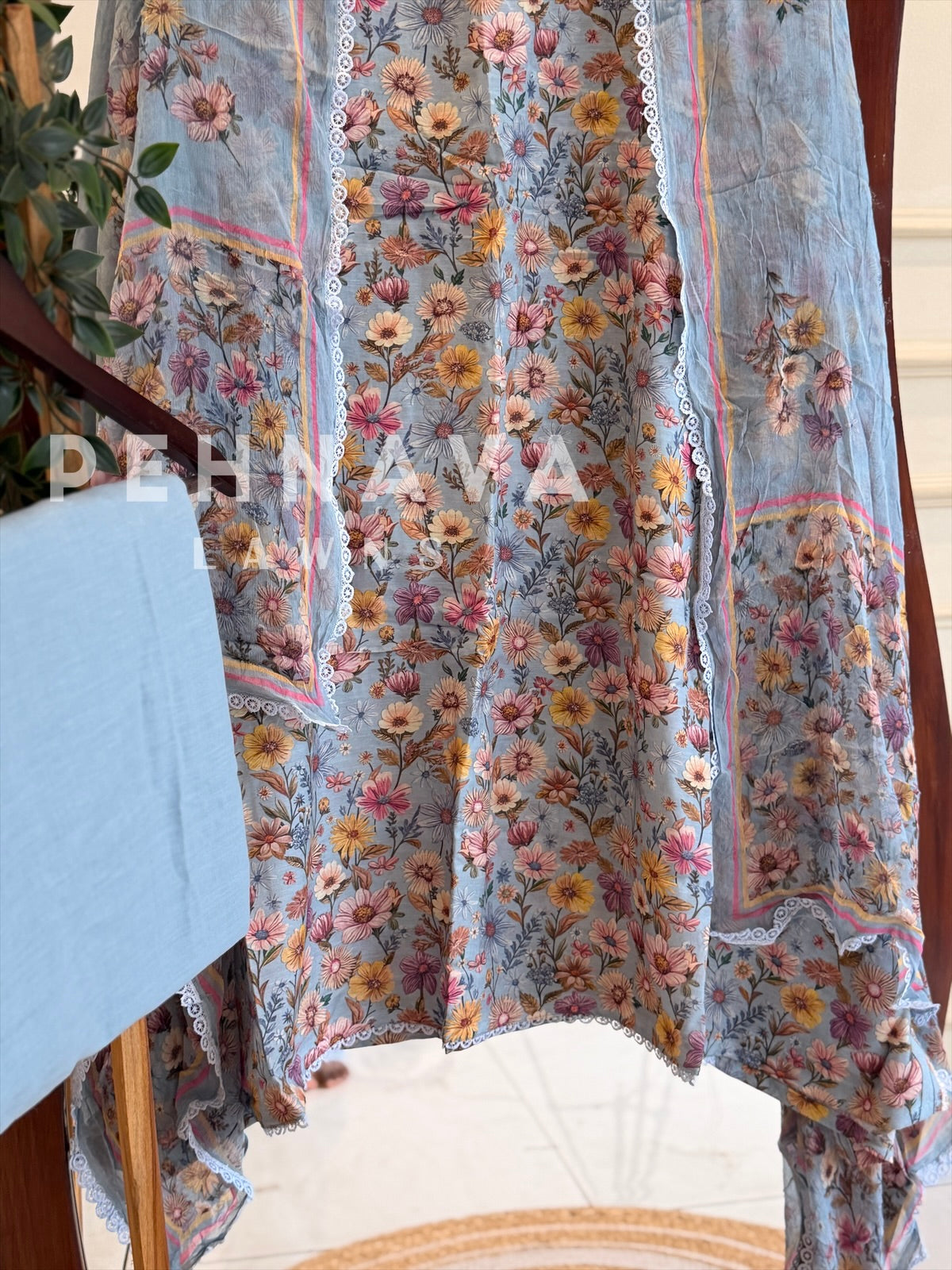 Floral Printed Unstitched Suit (Dispatch Time 4-5 Days)