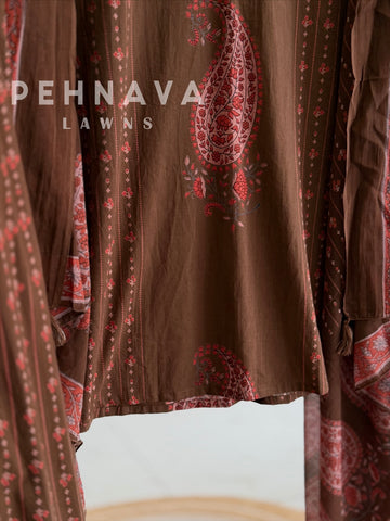 Paisley Printed Cotton Suit Set