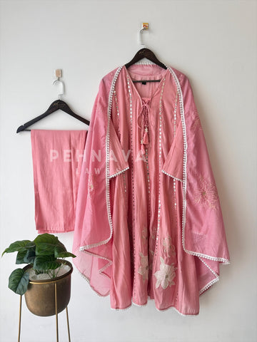 Mirror Thread Embroidery Chanderi Suit - Pehnava Lawns