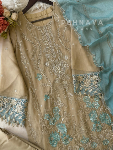 Floral Embroidered Chiffon Suit 6454 - Pehnava Lawns