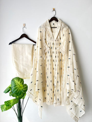 Pleated Yoke Anarkali Suit -12779