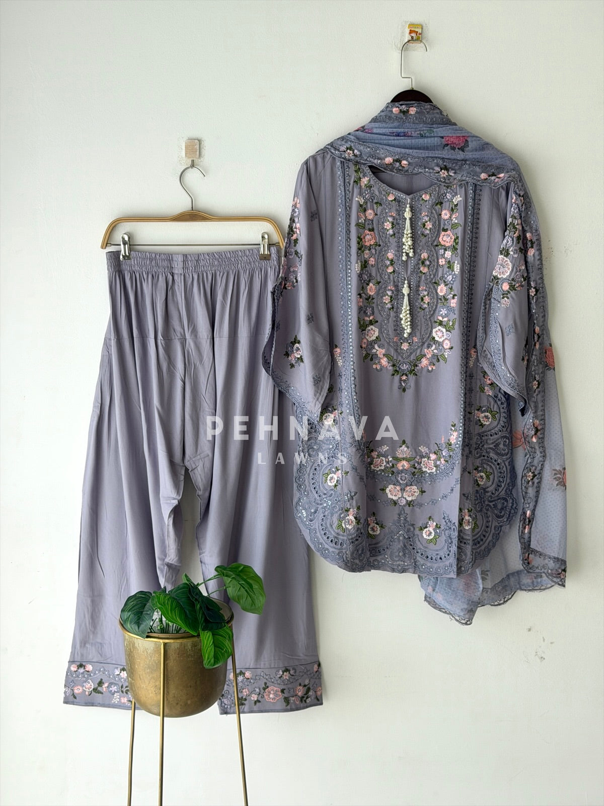Floral Embroidered Farshi Salwar- 408