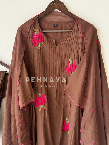 Cotton Floral Embroidered Suit-15441 - Pehnava Lawns