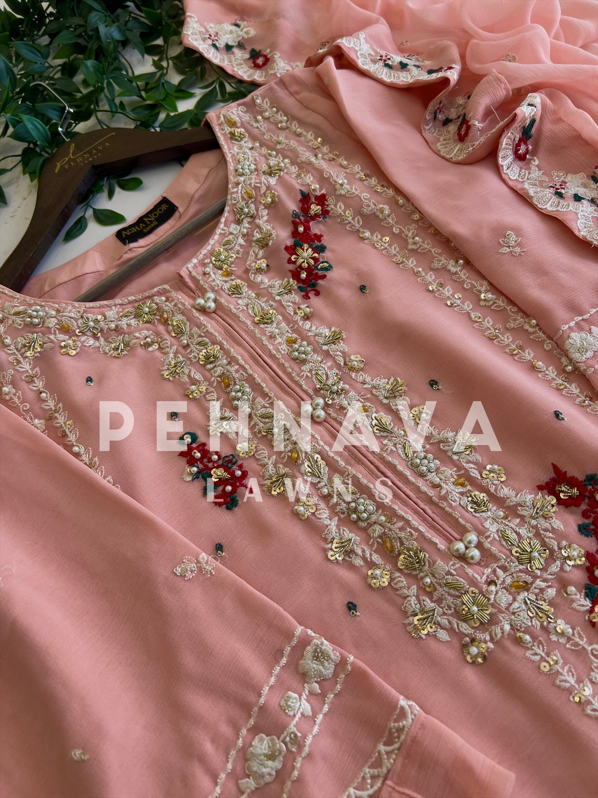 Premium Agha Noor’s Chiffon Suit-1621