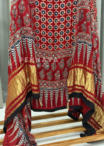 Ajrak Printed Unstitched Suit