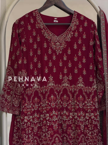 Heavy Embroidered Anarkali Attire