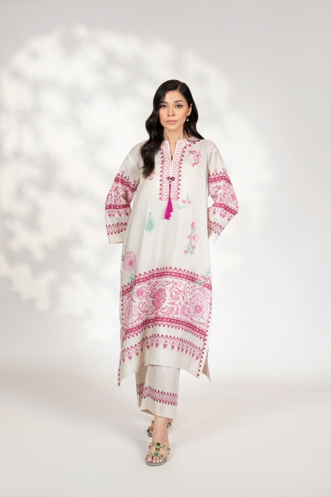 Premium Cotton Satin Blend Tunic Set-1