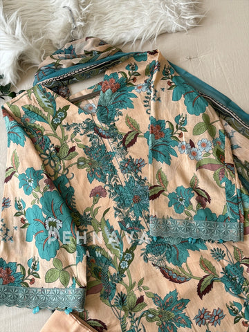 Unstitched  Lawn Suit-1399