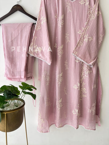 Floral Vine Embroidered Suit-4106