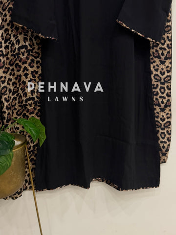 Minimal Animal Printed Three Piece Suit