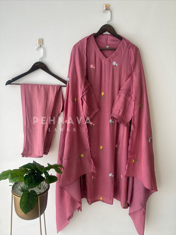 Floral Buti Embroidered Suit