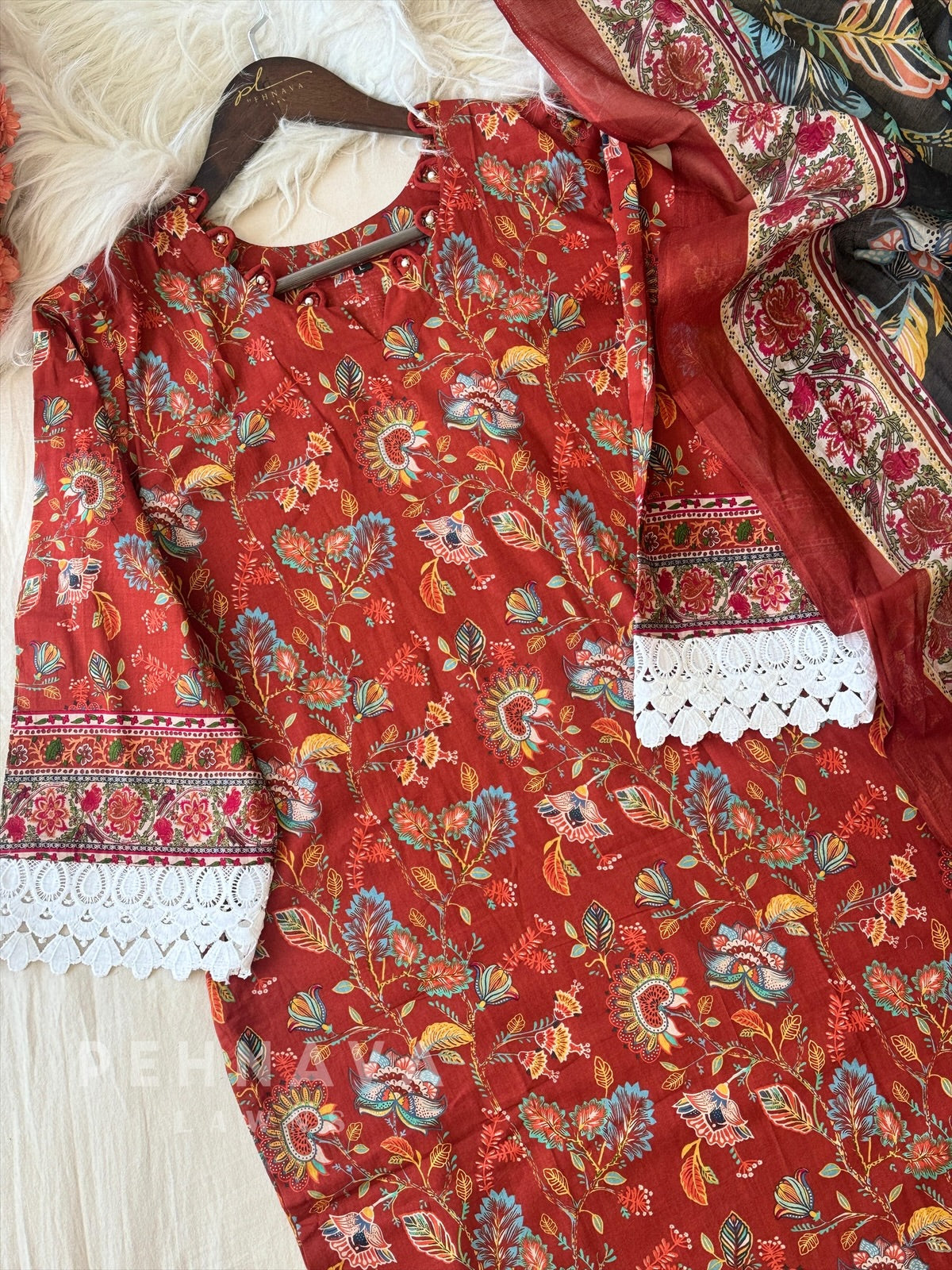 Cotton Printed Suit Set-1309