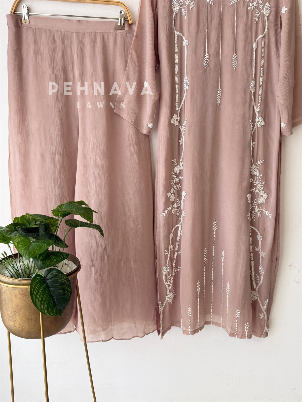 Hand Beaded Embroidered Suit - Pehnava Lawns