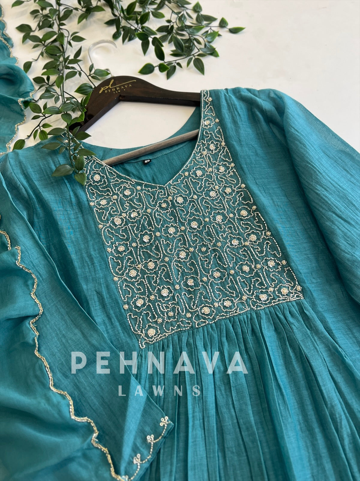 Handwork Chanderi Suit