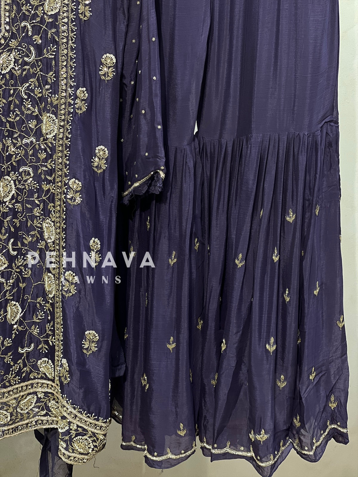 Heavily Handworked Sharara with Pure Chiffon Dupatta