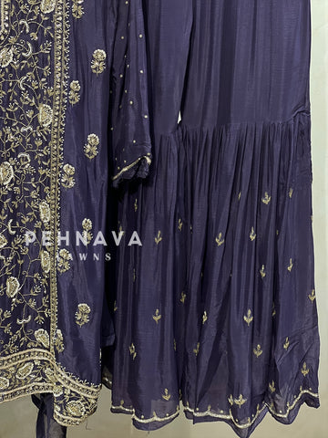 Heavily Handworked Sharara with Pure Chiffon Dupatta