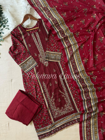 Cut dana detailed cotton suit-3457/3547