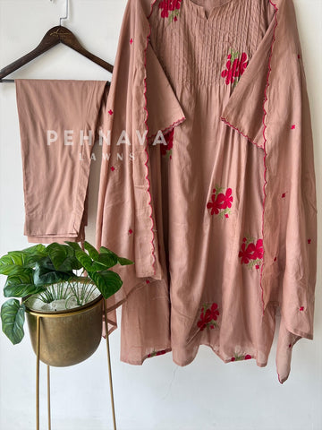 Cotton Floral Embroidered Suit-15441 - Pehnava Lawns