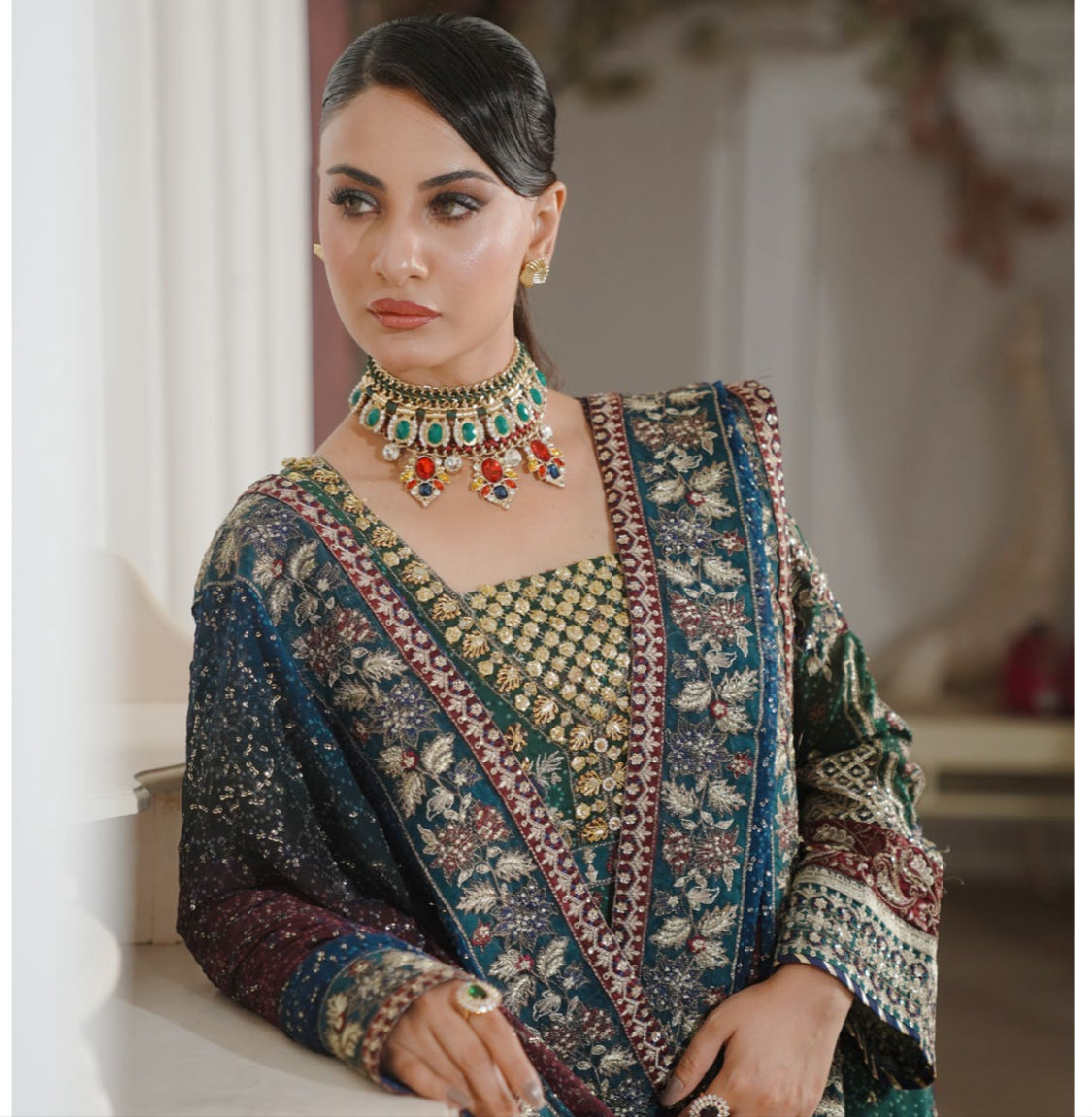 GLAMOURA BY NOOR'S SEMI-STITCHED 3PC | D-02