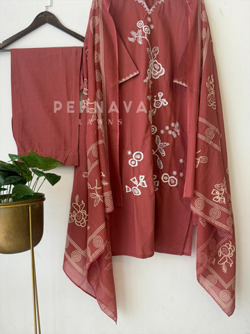 Cotton Embroidered Suit-3029 - Pehnava Lawns