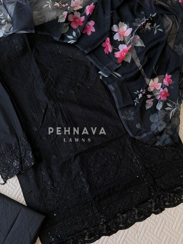 Embroidered Semi Stitched Suit-4174