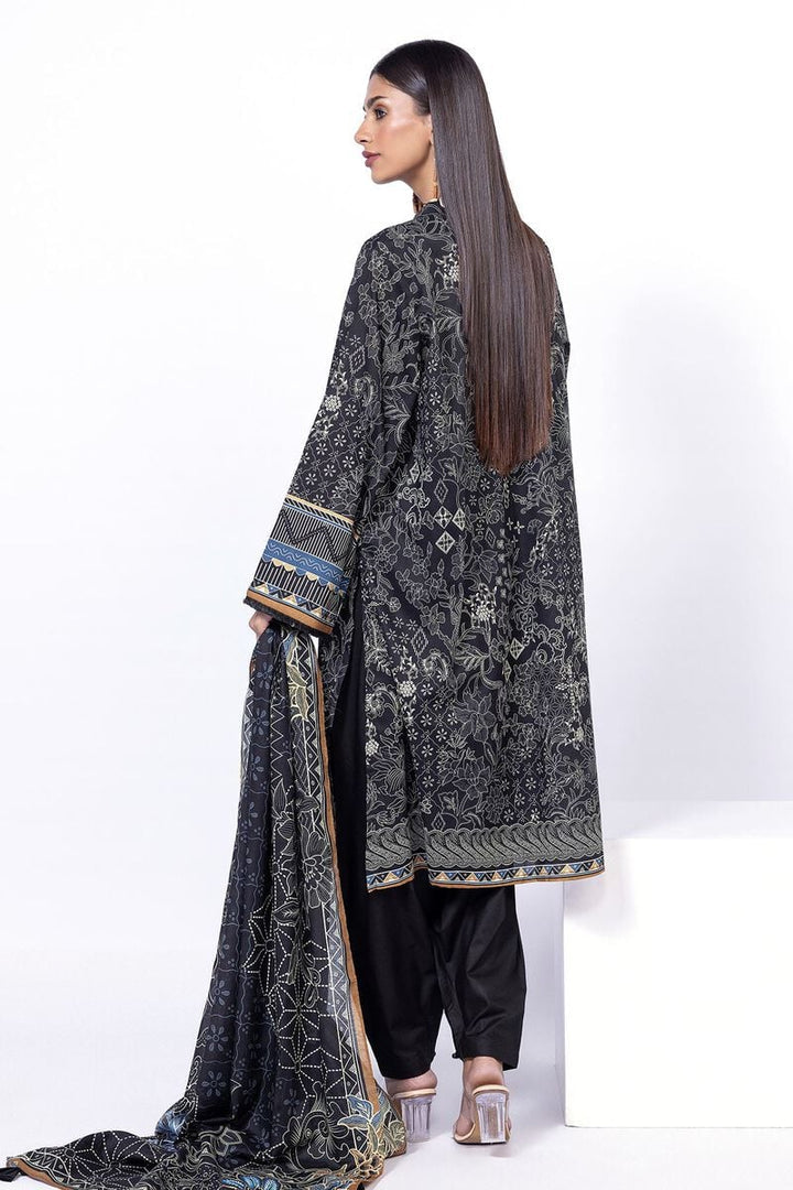 Khaadi Unstitched Printed Lawn suit-0125