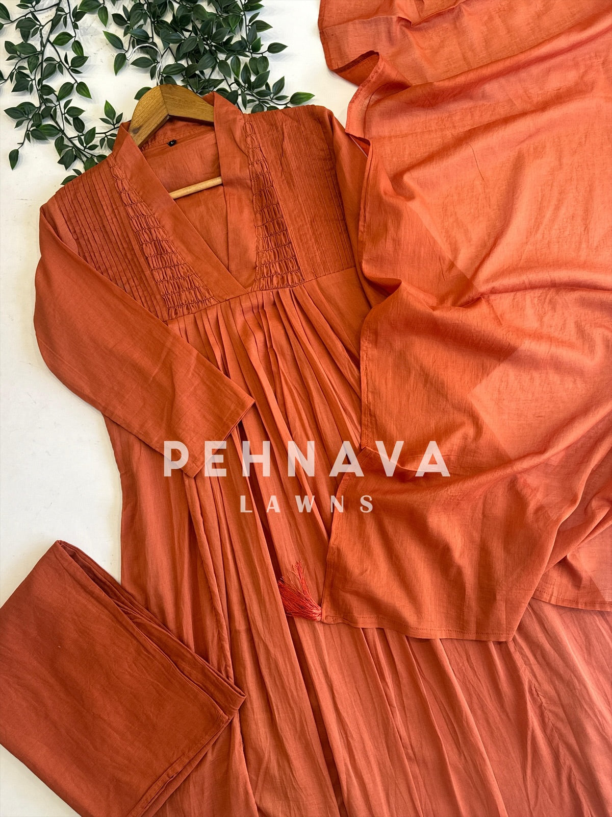 Solid Mulcotton Anarkali Suit