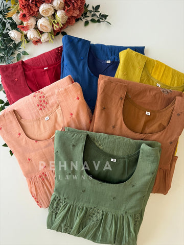 Chanderi Embroidered Suit