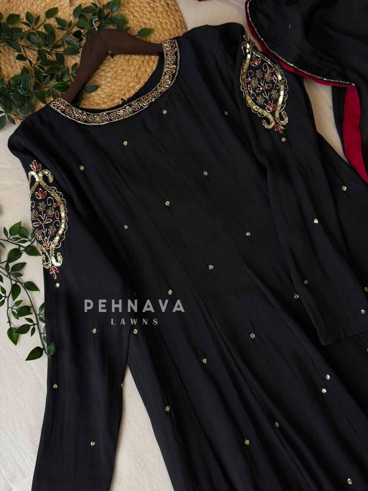 Handworked Neck Suit Set H-311 (25-30 Days Dispatching Time) - Pehnava Lawns