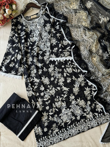 Black & White Cotton Ensemble-AZ-1405