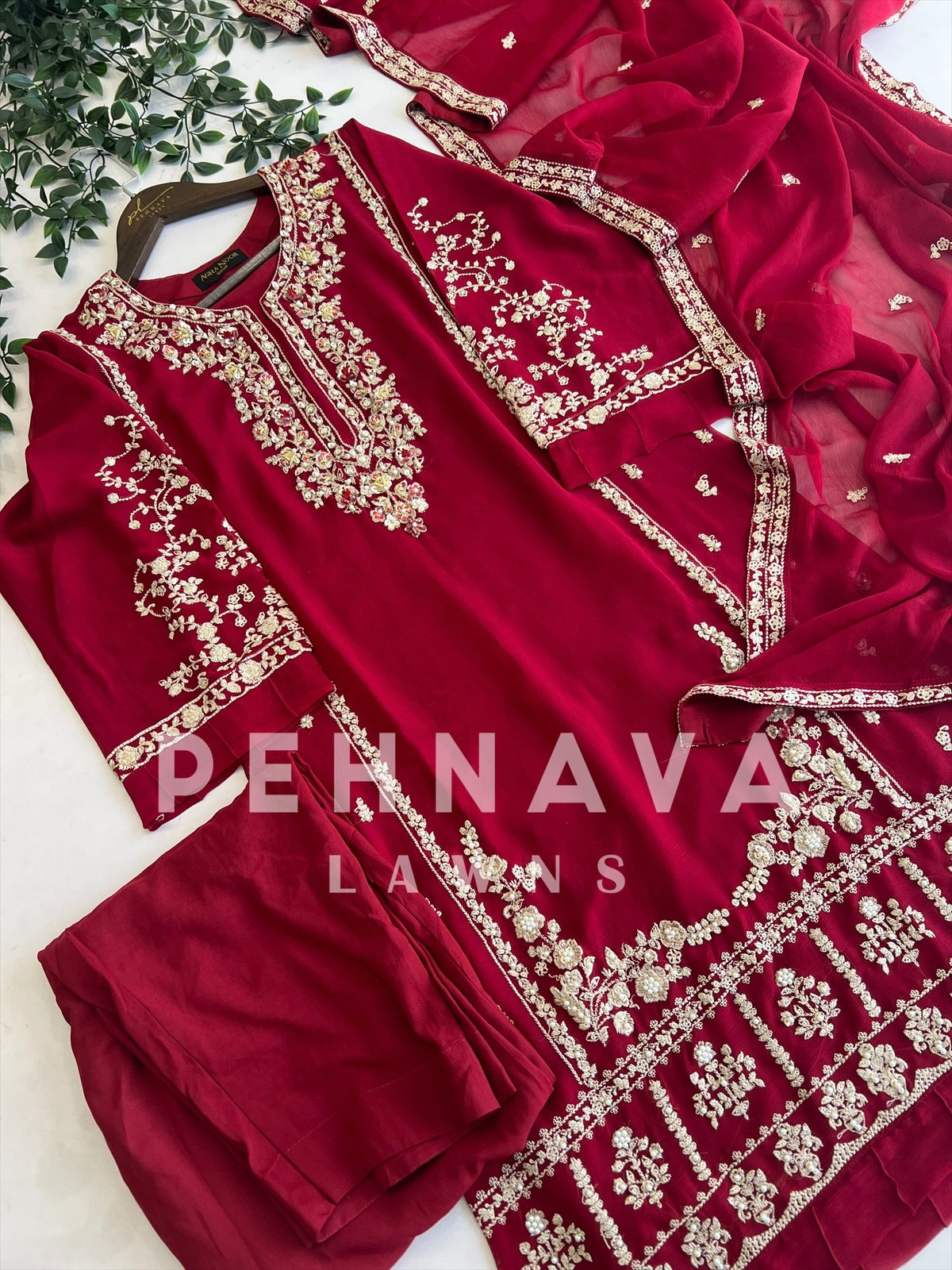 Premium Agha Noor’s Chiffon Suit-1620 - Pehnava Lawns