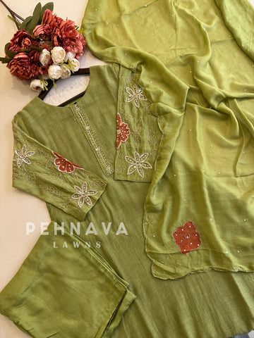 Premium Handworked Ethnic Suit Set-Color Options
