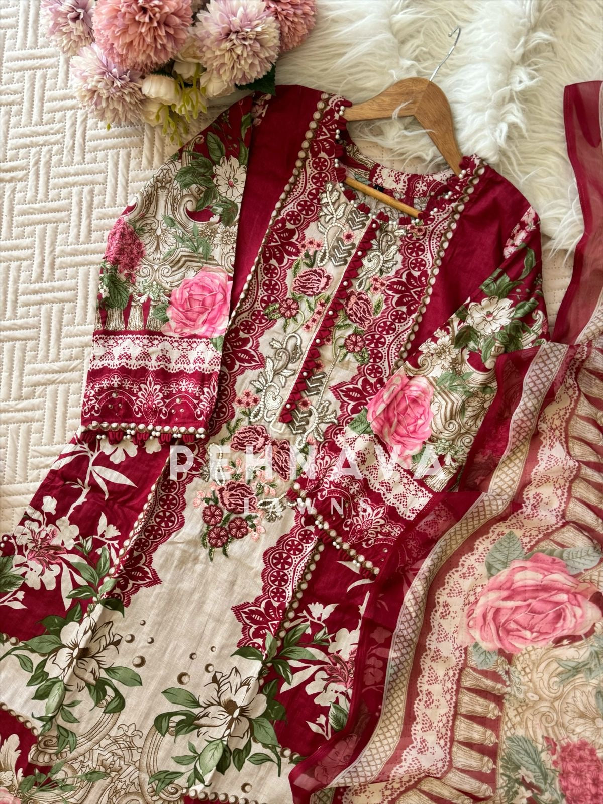 Pink Pearl Detailed Pak-Suit-1