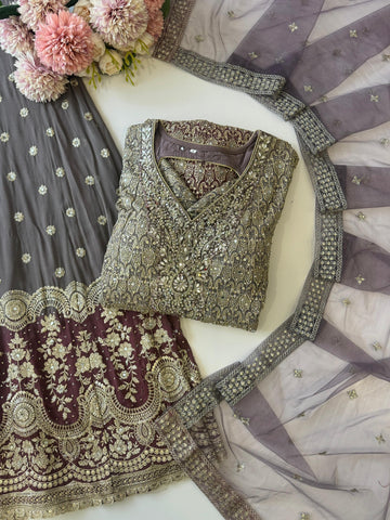 Heavy handworked peplum dress