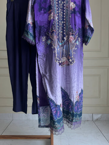 Muslin Hand detailed suit -M-19A