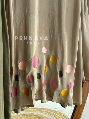 Polka Dot Appliqué Three Piece Set-6181